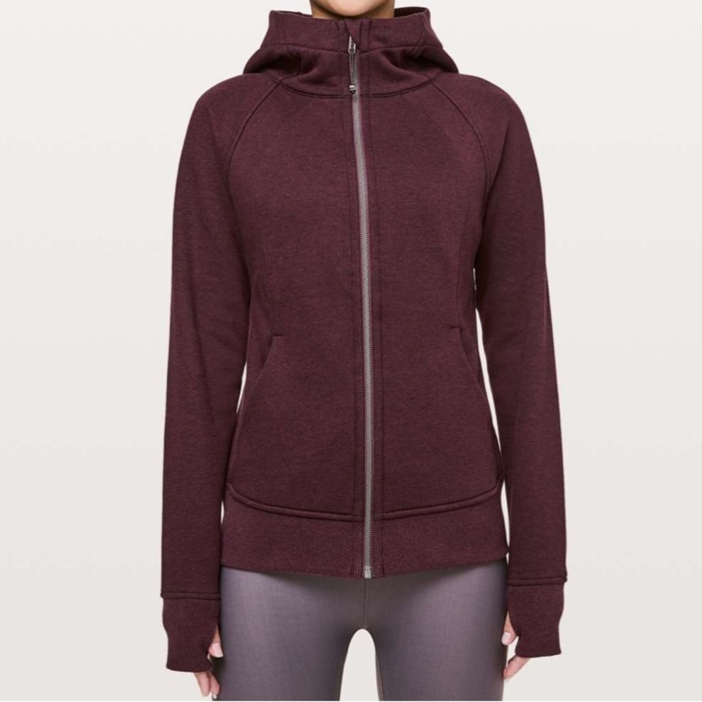 Lululemon Light As Warmth Scuba Hoodie Size 6 Heathered Dark Adobe